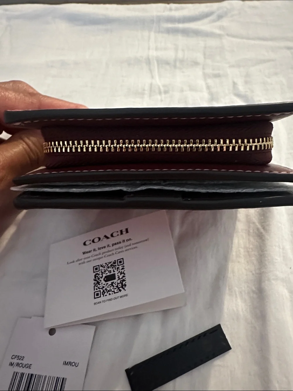 Coach Black Compact Snap Wallet